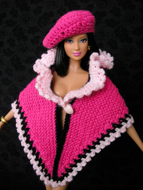 SLEVA Růžový pléd s baretem pro Barbie — foto 3