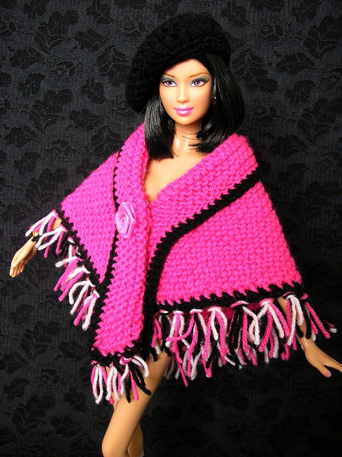 Růžový pléd s baretem pro Barbie — foto 2