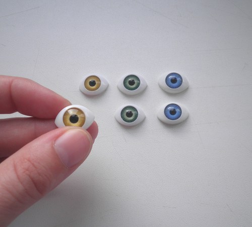 Realistická očička 16x11mm - zelená — foto 2