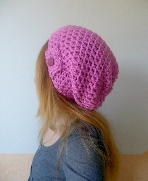Háčkovaná hučka old pink :) !!!AKCE!!! — foto 2