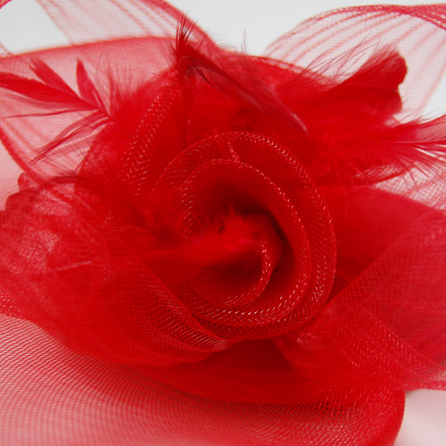 Lady in Red ... klobouk či fascinator — foto 4