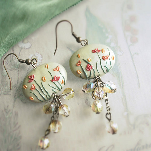 Náušnice Flower Button - Hortus — foto 2