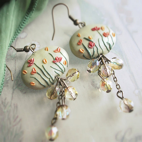 Náušnice Flower Button - Hortus — foto 4