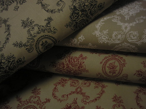 Látka - ORNAMENTY - ČERNÉ — foto 2