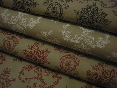 Látka - ORNAMENTY - ČERNÉ — foto 3