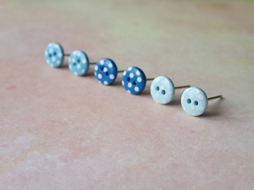 Naušničky "Buttons" - 3 páry! — foto 2