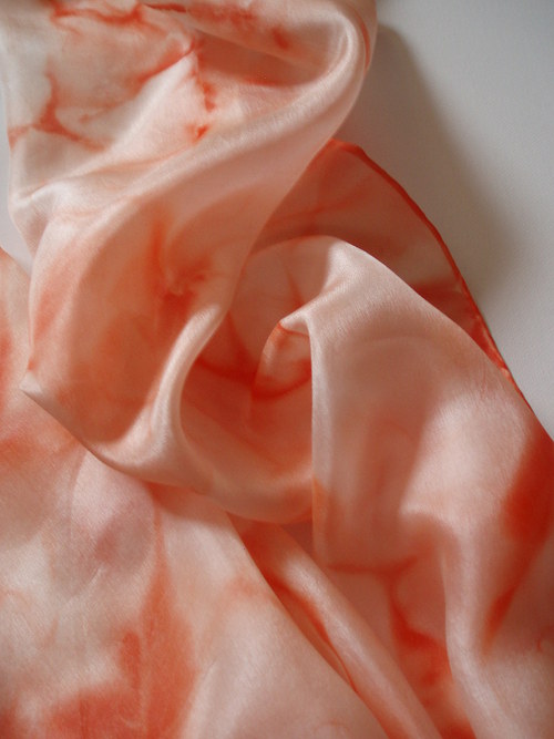 Hedvábná šála Light orange — foto 2