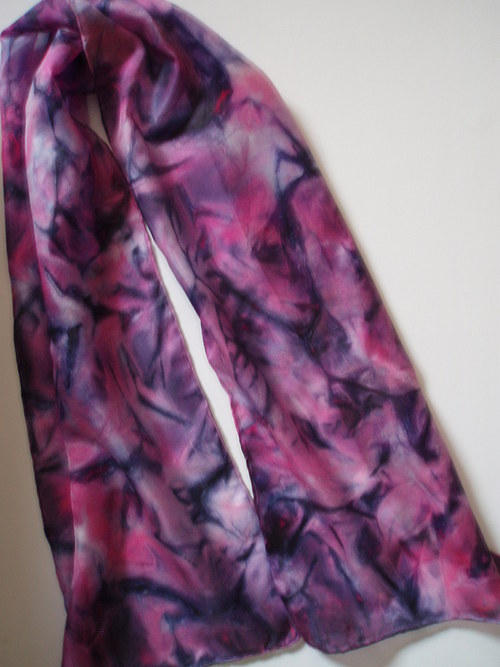 Hedvábná šála Cosmic Pink — foto 5