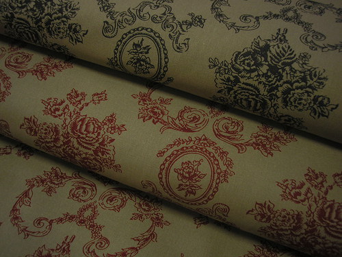 Látka - ORNAMENTY - BORDO TISK — foto 2