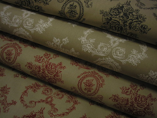 Látka - ORNAMENTY - BORDO TISK — foto 3