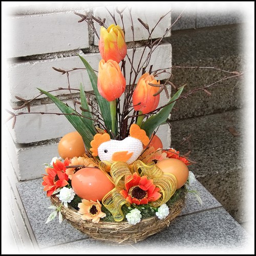 Jarní kulatá ošatečka do oranžova — foto 2