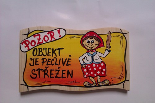 Originální úsměvná cedule-babča — foto 2