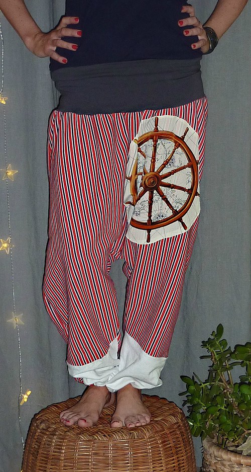 Kalhoty/šortky aladinky "hurá na loď" — foto 3