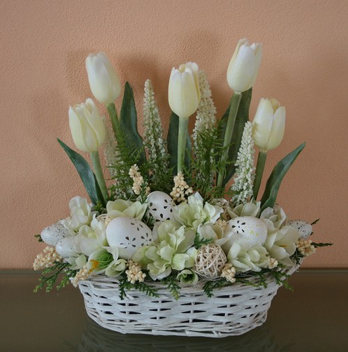 Velikonoční ošatka s tulipány - na přání — foto 2