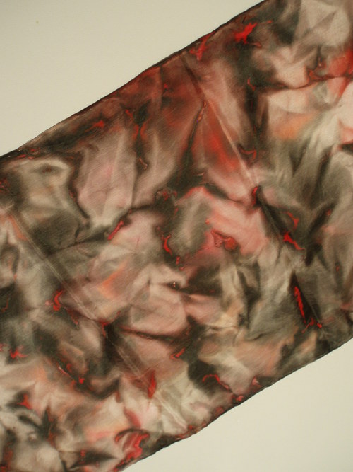 Hedvábná šála BlackRed — foto 3