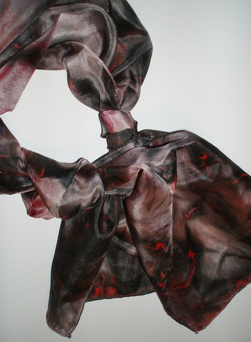 Hedvábná šála BlackRed — foto 4