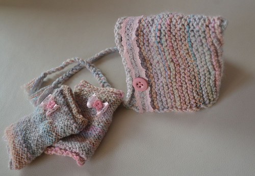 Set baby čepička + návleky "Pastelka" — foto 2