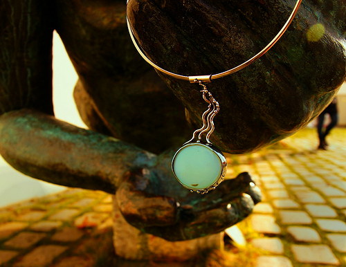 Nerezový náhrdelník " Blue flame " — foto 3