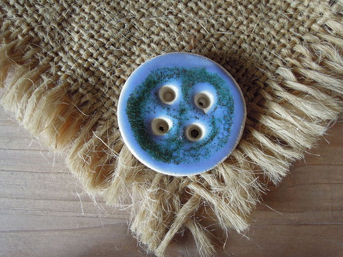 Knoflík modrozelená čtyřka — foto 2