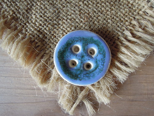 Knoflík modrozelená čtyřka — foto 3