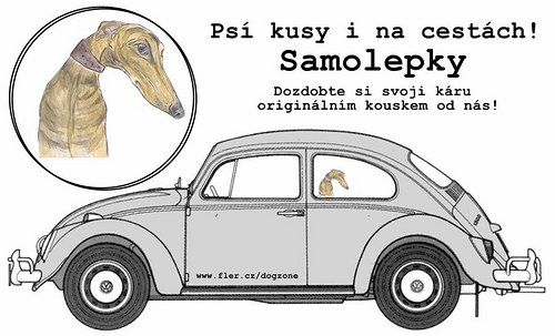 Chrtí .. samolepka velká — foto 2