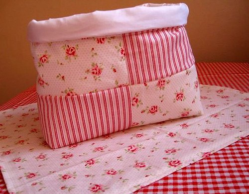 Patchworkový RŮŽOVÝ pytlíček 32 x 25 cm!!!! — foto 2
