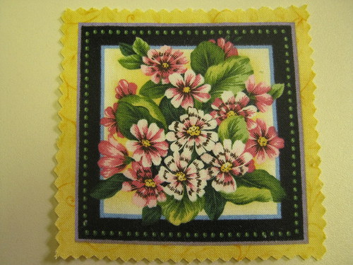 Jarní kvítí I - panel látky 9 x 9 cm — foto 2