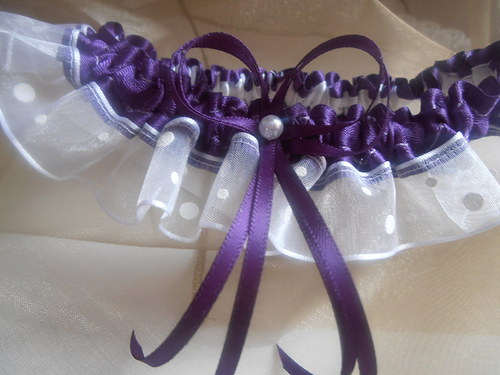 Podvazek puntík v barvě violet — foto 2