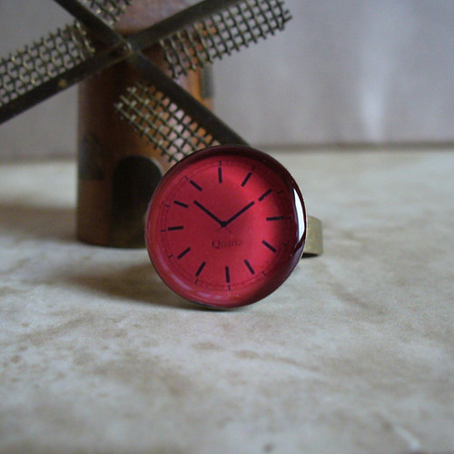 Red clock - prstýnek velký — foto 4