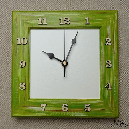 Hodiny - Hnědobílozelené... — foto 2