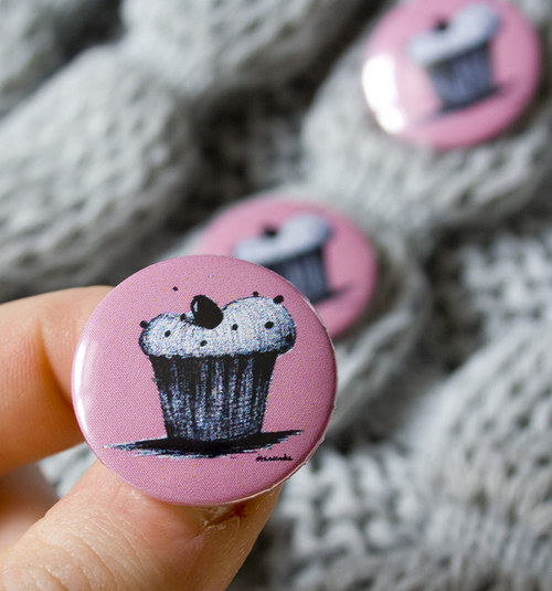 PLACKA-25mm-MUFFINA slečna - růžová. — foto 3
