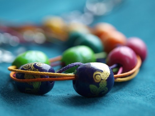 Náhrdelník - Jarní duha — foto 3