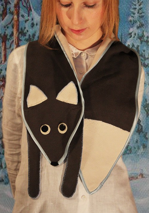 Šála lištička šedivá — foto 2