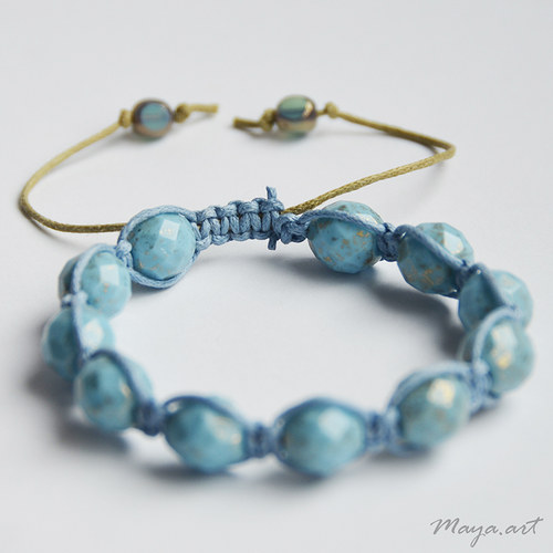 Modrý náramek "MACRAME BRACELET" — foto 2