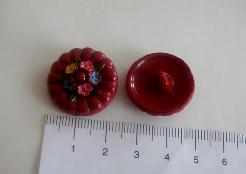 Skleněný knoflík - 1 ks — foto 2