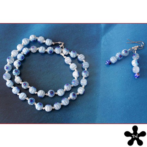 Nebesky modré millefiori — foto 4