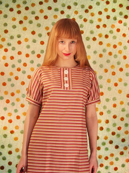 Retro minišatičky pruhaté — foto 3
