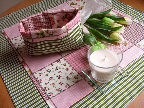 RŮŽOVÝ PATCHWORK na ZELENÉM PROUŽKU.... II. — foto 2