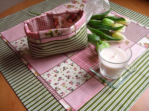 RŮŽOVÝ PATCHWORK na ZELENÉM PROUŽKU.... II. — foto 5