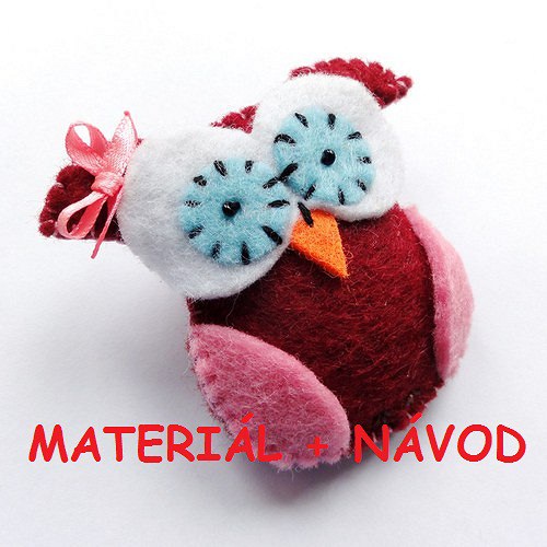 Vyrob si brož ;) - SOVA bílomodrá — foto 2