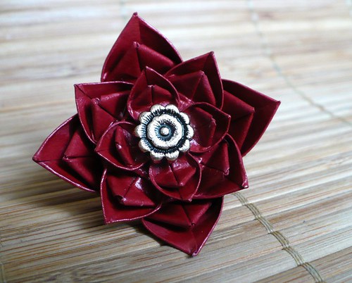 Prsten Origami kvítky — foto 3