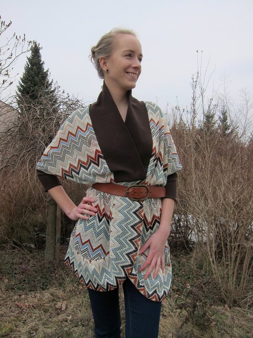 Smetanová - modrá - hnědá — foto 2