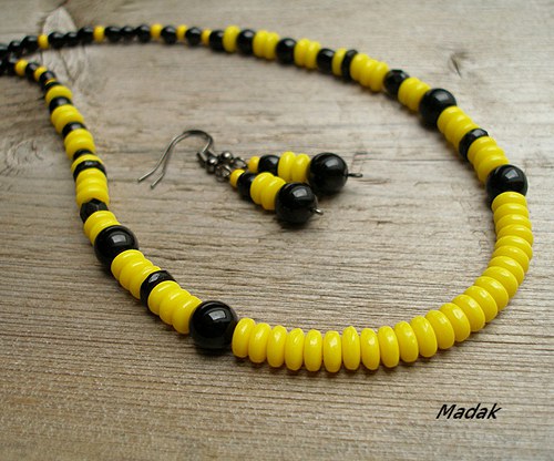 Gold and Black ... náušnice, VÝPRODEJ z 45,- — foto 2