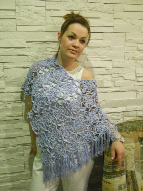 Modroučké duhové pončo — foto 3