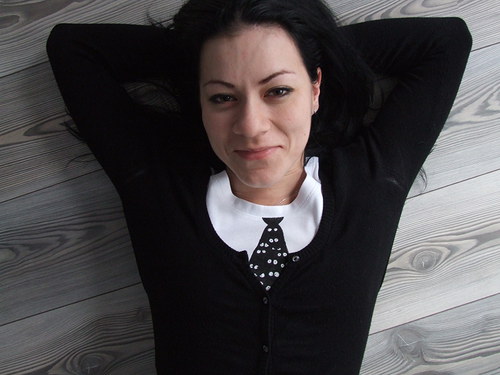 Dámské triko okatá kravata — foto 3