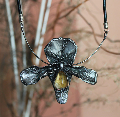 Souprava citrínových orchidejí — foto 4