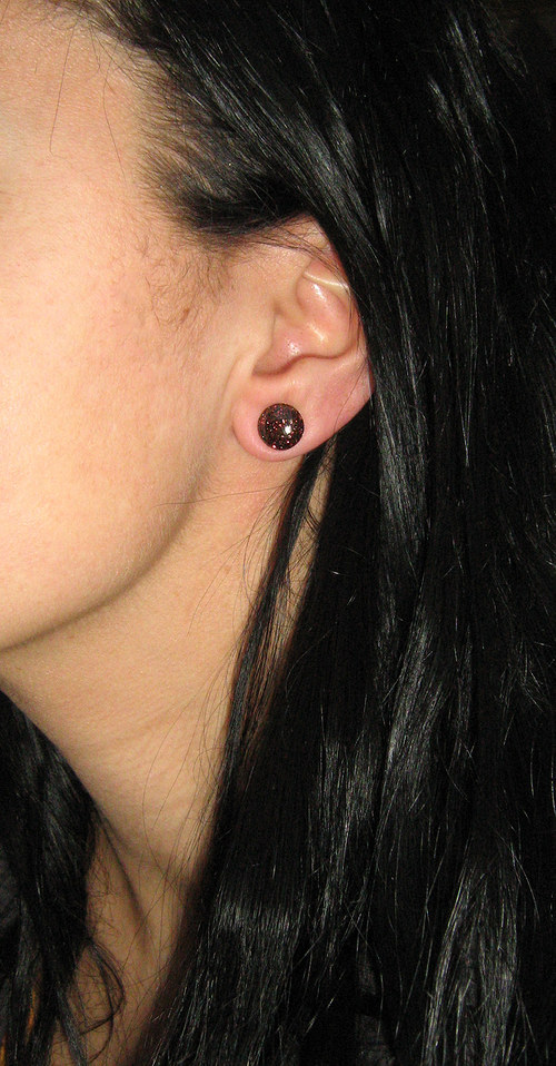Lentilky XL Tmavě Hnědé Třpytivé — foto 2