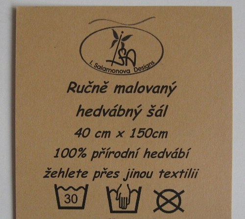 Hedvábná šála, třapatka — foto 5