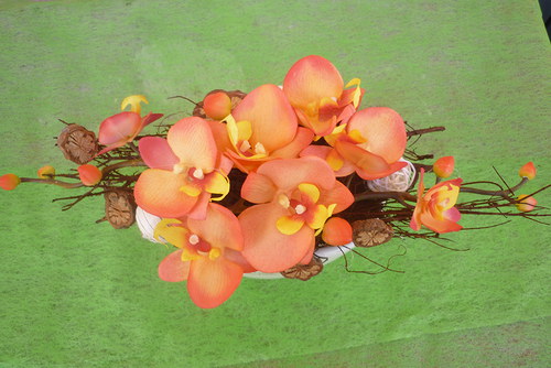 Oranžová orchidea- dekorace — foto 2