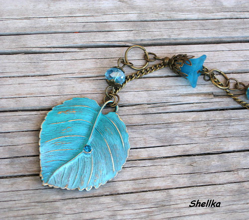 Náhrdelník ,,TURQUOISE LEAV,, — foto 2